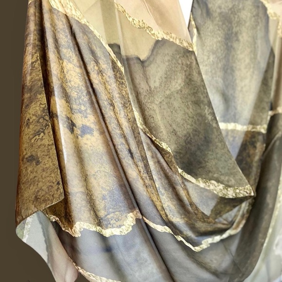 Brand New Soft Crepe Scarf/Shawl/Hijab in Classy Marble Designs ✨ - Picture 11 of 12